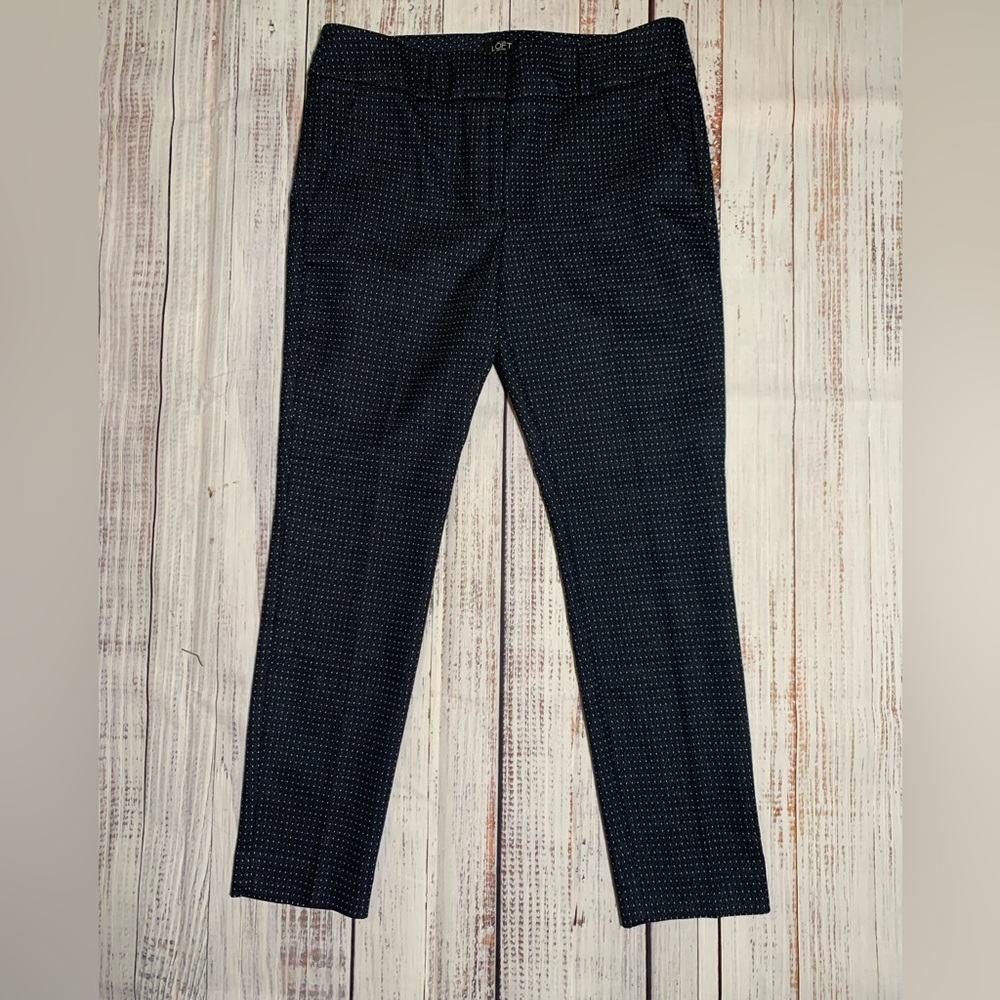 LOFT Marisa skinny. Navy blue/black pants. Size 8P.
